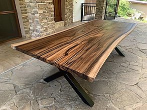 Nábytok - Jedálenský stôl z masívu orech /walnut - 16615938_