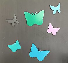 Dekorácie - Dekoračná 3D nálepka na stenu - Motýle - 16615722_