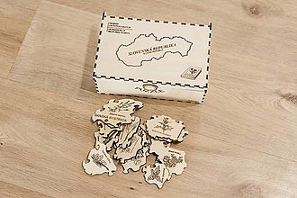 Iné - DREVENÉ PUZZLE v drevenej krabičke SLOVENSKO (HERBÁR LIEČIVÝCH RASTLÍN) - 16614122_