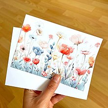 Papiernictvo - Pohľadnica kvety, motýľ, melóny, brezový háj C0014 (Kvety) - 16614642_