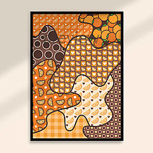Grafika - Fľaky chaosu (ovocie+čokoláda)  (pomaranče) - 16616152_