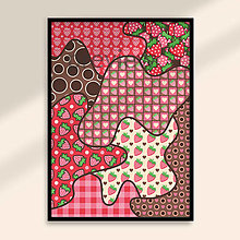 Grafika - Fľaky chaosu (ovocie+čokoláda)  (jahody) - 16616153_