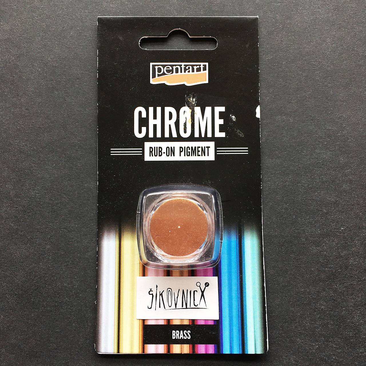 Rub-on pigmentový prášok, farebný-chrómový efekt, 0,5g (bronzový)