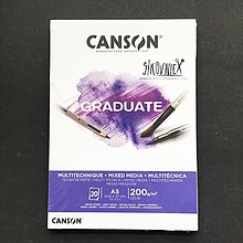 Papiernictvo - Skicár CANSON Graduate MIXED MEDIA, 200g/m2, A5, 20 listov - 16617556_