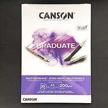 Papiernictvo - Skicár CANSON Graduate MIXED MEDIA, 200g/m2, A3, 20 listov - 16617678_