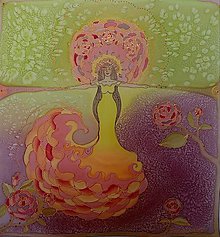 Obrazy - Bohyňa žiarivých, tŕňových ruží - 16619033_