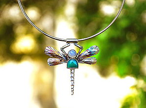 Náhrdelníky - Nerezový náhrdelník... " Dragonfly "75x75 - 16618865_