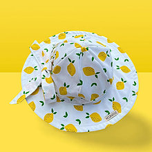 Detské čiapky - Detský klobúk s mašlou - lemons - 16617443_