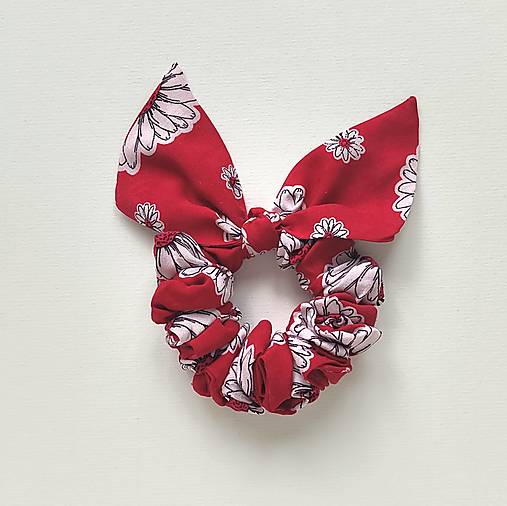 Scrunchie mašličková (Červená)