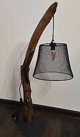 Svietidlá - Stolová lampa drevená  - 16616493_