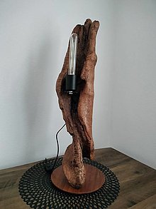 Svietidlá - Lampa stojacia drevená - 16616629_