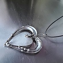 Náhrdelníky - Ice Heart - náhrdelník (křišťál) - 16618857_