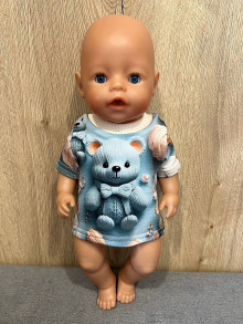 Hračky - Tričko pre bábiku BABY BORN - 43 cm, macko - 16617984_