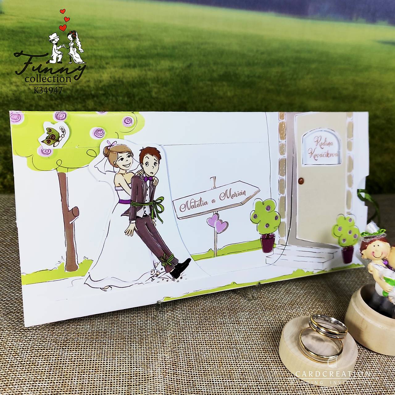 Svadobné oznámenie vysúvacie humorné 34947