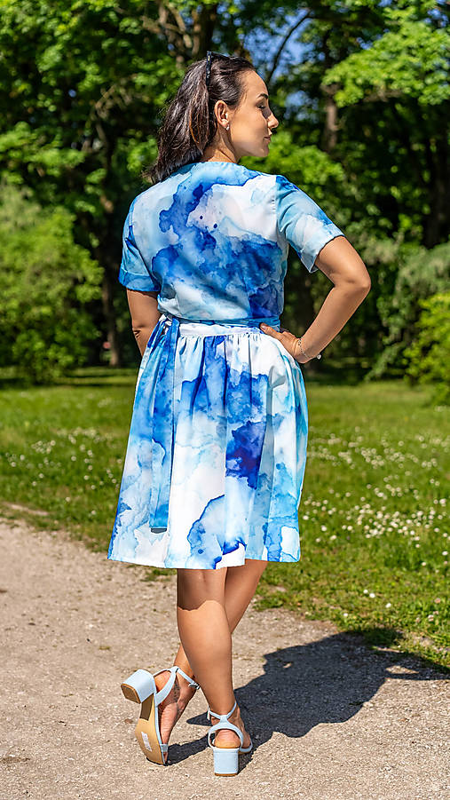 Zavinovacie šaty - atrament - AKCIA!