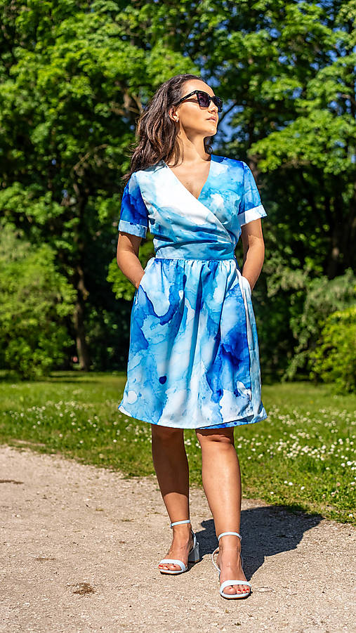 Zavinovacie šaty - atrament - AKCIA!