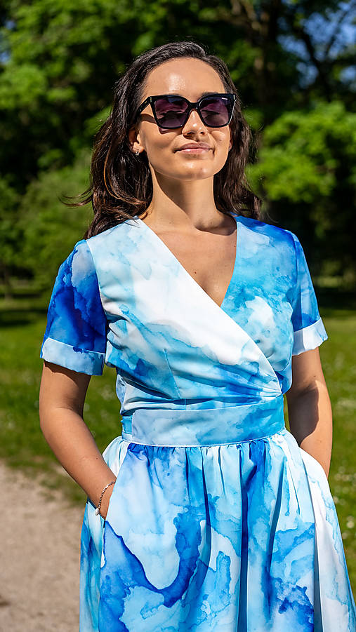 Zavinovacie šaty - atrament - AKCIA!