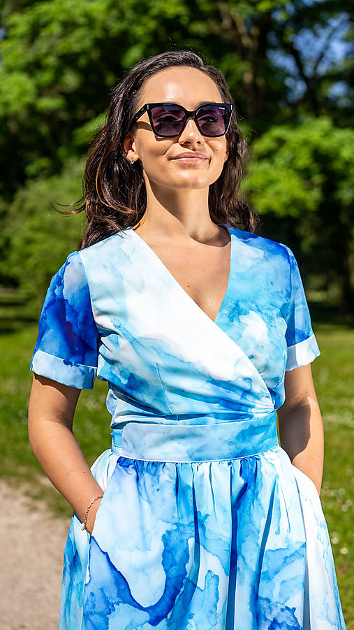 Zavinovacie šaty - atrament - AKCIA!