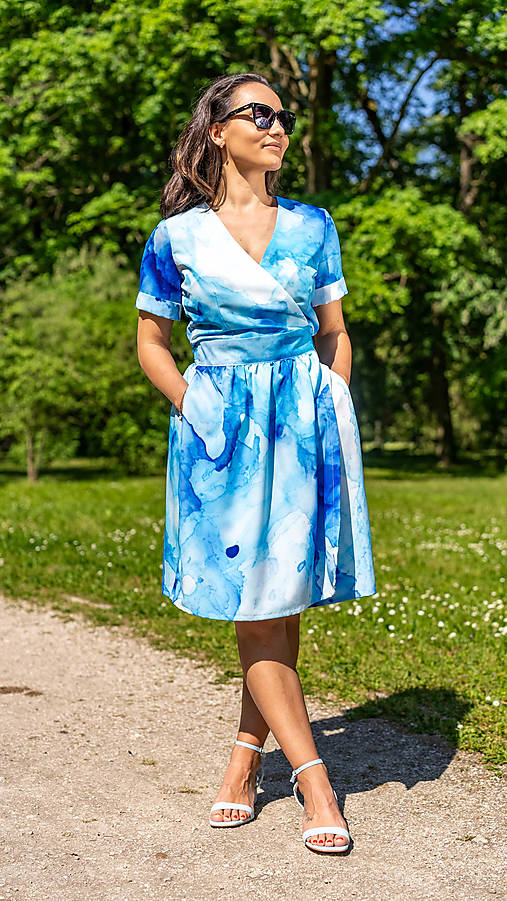 Zavinovacie šaty - atrament - AKCIA!