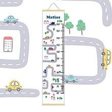 Detské doplnky - Rastúci meter - Na ceste (Rastúci meter - Na ceste s drievkom na zavesenie) - 16617109_