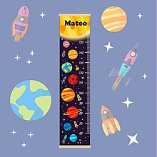 Detské doplnky - Rastúci meter - Galaxy (Rastúci meter - Galaxy s drievkom na zavesenie) - 16617125_