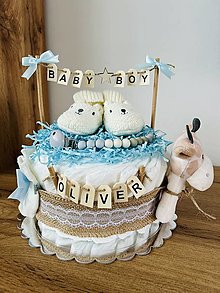 Detské doplnky - Plienková torta Baby Boy - 16617009_