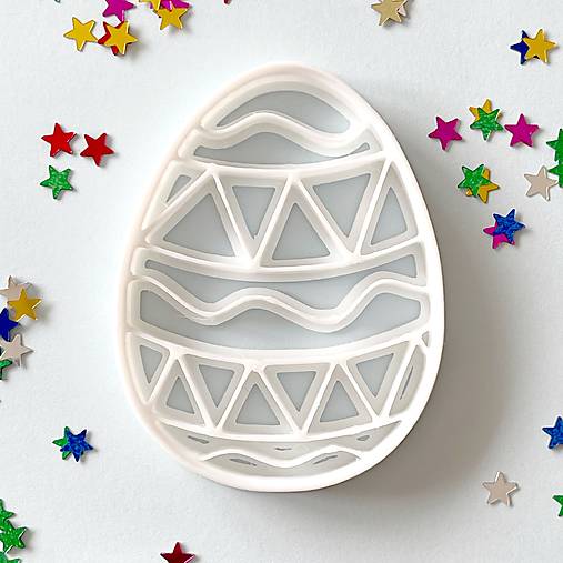 Príbory, varešky, pomôcky - Vykrajovačka veľkonočné vajíčko vzorované / V0017 - 16617193_
