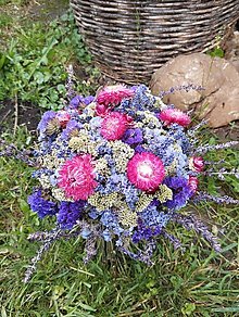 Dekorácie - Kytica zo sušených kvetín - 16621138_