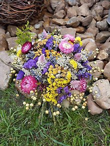 Dekorácie - Kytica zo sušených kvetín - 16621155_