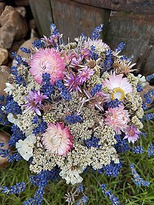 Dekorácie - Kytica zo sušených kvetov - 16621168_