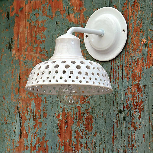 Svietidlá - Keramická nástěnná lampa Beata - 16619872_