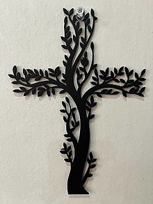 Dekorácie - Strom života - krížik - kovový - 16620444_