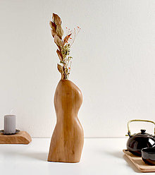 Dekorácie - Drevená Váza Živa - 16620111_