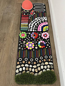 Hračky - Senzomotorický koberec Kvety - 16619842_