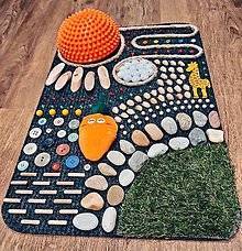 Hračky - Senzomotorický koberec Mrkvička - 16620153_