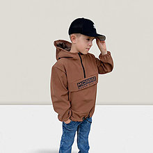 Detské oblečenie - Detská softshell bunda - anorak cappuccino - 16622039_