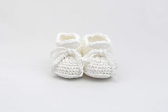 Detské topánky - Biele papučky BAVLNA - 16623517_