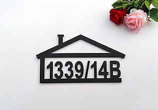 Tabuľky - Číslo na dom - domček bungalov (malý domček - 7 a viac znakov) - 16622017_
