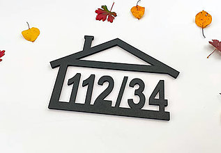 Tabuľky - Číslo na dom - domček bungalov (malý domček - 4-6 znakov) - 16622018_