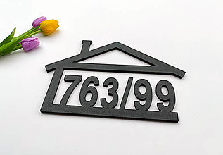 Tabuľky - Číslo na dom - domček bungalov (veľký domček - 4-6 znakov) - 16622020_
