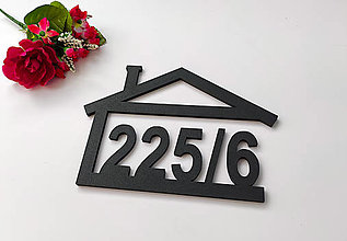 Tabuľky - Číslo na dom - domček bungalov (stredný domček - 4-6 znakov) - 16622021_