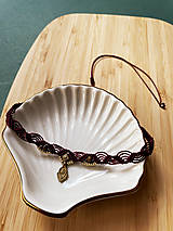Náhrdelníky - PLUM BOHO micro macramé choker - 16623764_