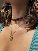 Náhrdelníky - PLUM BOHO micro macramé choker - 16623766_