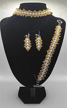 Sady šperkov - náhrdelník, náramok, náušnice - set - 16624039_