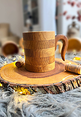 Nádoby - Dubový lepený krígeľ - korbeľ - 16623868_