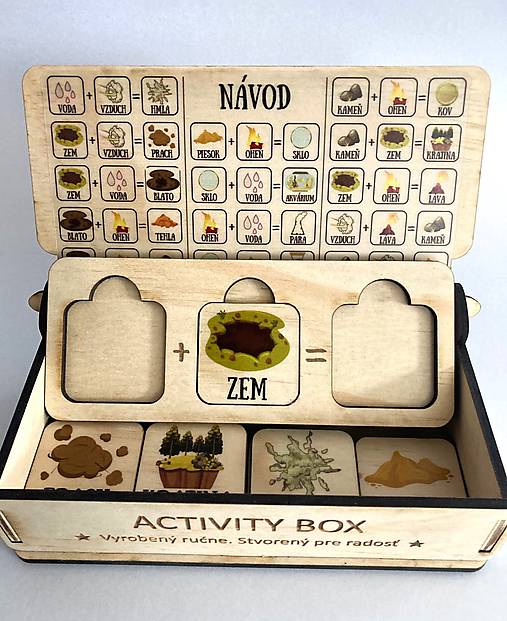Hračky - Čaro elementov 1+1 Vzdelávací personalizovaný Activity Box - 16622734_