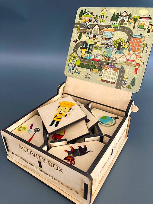 Hračky - Čím budem? Vzdelávací personalizovaný Activity Box - 16622783_