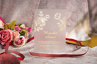 Papiernictvo - Transparentné  svadobné oznámenie Kvety 2023_9a - 16624680_