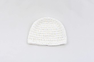 Detské čiapky - Biela čiapka BAVLNA - 16625146_