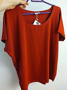 Topy, tričká, tielka - Dámské triko bordó S/M,M/L,L/XL - 16624523_